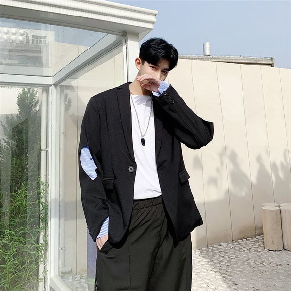 2020 spring and autumn new youth popular personality hole stitching fake two small suits fashion casual loose jacket coat black, White;black
2020 spring and autumn new youth popular personality hole stitching fake two small suits fashion casual loose jacket coat black, White;black