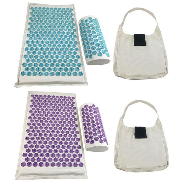 new acupressure massage mat pillow set yoga mat for relieves stress back neck sciatic pain relaxation tension release with bag
new acupressure massage mat pillow set yoga mat for relieves stress back neck sciatic pain relaxation tension release with bag