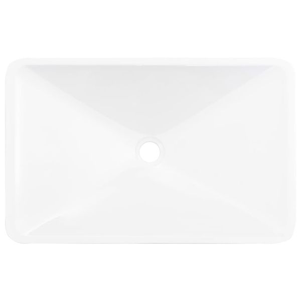washbasin 60 x 38 x 10 cm mineral casting / marble cast white