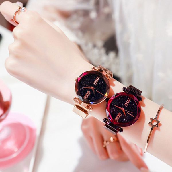 new arrivals ladies watch star sky diamond dial women bracelet watches magnetic stainless steel mesh wristwatches, Slivery;brown
new arrivals ladies watch star sky diamond dial women bracelet watches magnetic stainless steel mesh wristwatches, Slivery;brown