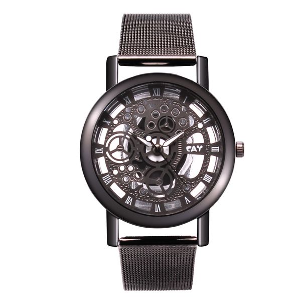 2019 fashion hollow engraving black gold stainless steel skeleton watch men non-mechanical business watches heren horloge, Slivery;brown
2019 fashion hollow engraving black gold stainless steel skeleton watch men non-mechanical business watches heren horloge, Slivery;brown