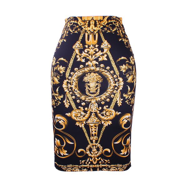 western fashion gorgeous golded floral print women pencil skirts s-4xl ladies plus size bodycon saias girls faldas slim bottoms, Black
western fashion gorgeous golded floral print women pencil skirts s-4xl ladies plus size bodycon saias girls faldas slim bottoms, Black