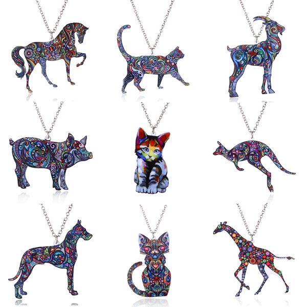 2018 acrylic animal necklace pet cat dragon pig bird wolf horse fish dog necklace women jewelry pendant unicorn, Silver
2018 acrylic animal necklace pet cat dragon pig bird wolf horse fish dog necklace women jewelry pendant unicorn, Silver