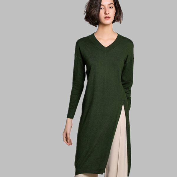 smpevrg 19 new pull femme cashmere sweater female pullover long style v-neck pullover women sweater knitted jumper long sleeve, White;black
smpevrg 19 new pull femme cashmere sweater female pullover long style v-neck pullover women sweater knitted jumper long sleeve, White;black