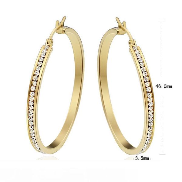 titanium steel crystal diamante gold earrings fashion joyas big earring for women jewelry, Golden;silver
titanium steel crystal diamante gold earrings fashion joyas big earring for women jewelry, Golden;silver