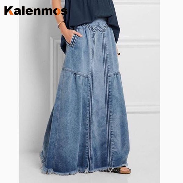 kalenmos denim jeans women long skirt stretch vintage loose slim fit blue club streetwear cotton harajuku skirts plus size, Black
kalenmos denim jeans women long skirt stretch vintage loose slim fit blue club streetwear cotton harajuku skirts plus size, Black