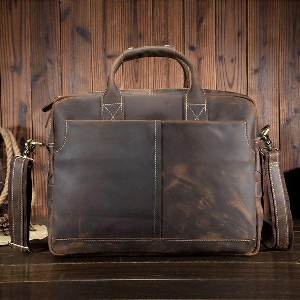 european style natural crazy horse leather men's handbag big 15" lapbag vintage genuine leather men briefcase
european style natural crazy horse leather men's handbag big 15" lapbag vintage genuine leather men briefcase