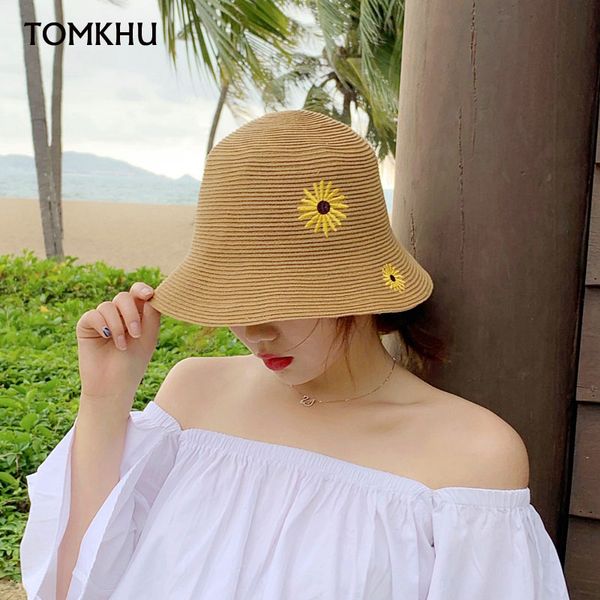 2020 summer fashion womens sun hat for couples korea foldable lady straw bucket fishing hats sunscreen sun cap daisy embroidery, Blue;gray
2020 summer fashion womens sun hat for couples korea foldable lady straw bucket fishing hats sunscreen sun cap daisy embroidery, Blue;gray