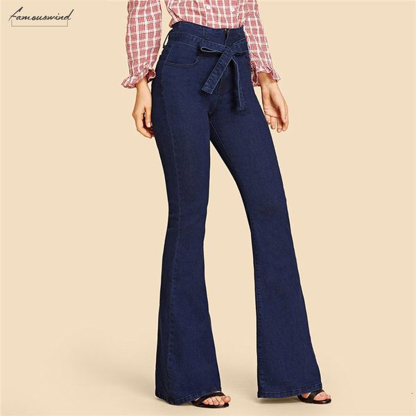jeans navy high waist vintage long flare leg belted women tie waist zipper fly stretchy black denim pants 4, Blue
jeans navy high waist vintage long flare leg belted women tie waist zipper fly stretchy black denim pants 4, Blue