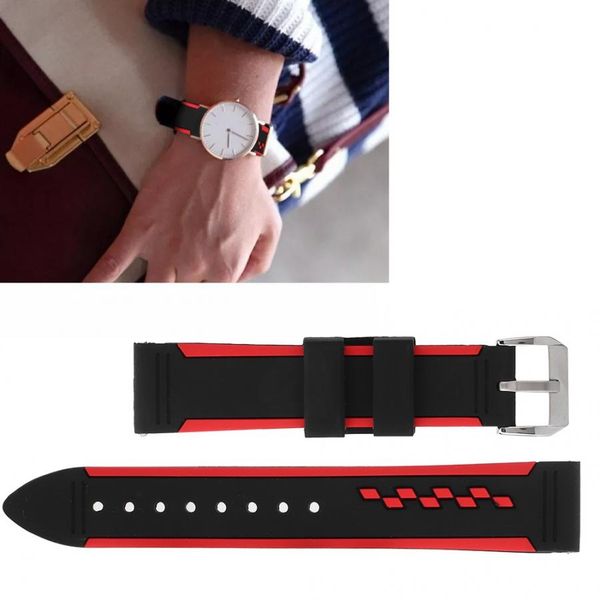 20mm watch accessory dust-proof silicone dual-color watchband strap replacement watch band wristwatch band accessories g, Black;brown
20mm watch accessory dust-proof silicone dual-color watchband strap replacement watch band wristwatch band accessories g, Black;brown