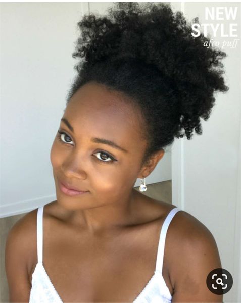 new arrival afro puff clip in ponytail afro kinky curly ponytail hair extension 120g short high drawstring indian hair ponytailis, Black
new arrival afro puff clip in ponytail afro kinky curly ponytail hair extension 120g short high drawstring indian hair ponytailis, Black