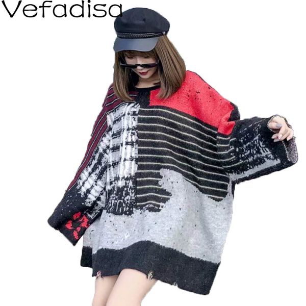 vefadisa winter pullovers sweater woman hit color sweater hole o-neck batwing sleeve woman casual 2019 qyf847, White;black
vefadisa winter pullovers sweater woman hit color sweater hole o-neck batwing sleeve woman casual 2019 qyf847, White;black