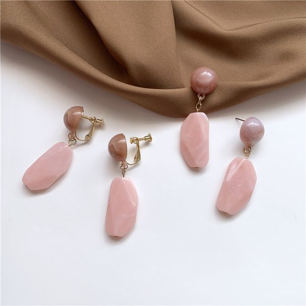 korea fashion pink resin beaded earrings for women girls wedding jewelry dangle statement earrings, Golden;silver
korea fashion pink resin beaded earrings for women girls wedding jewelry dangle statement earrings, Golden;silver