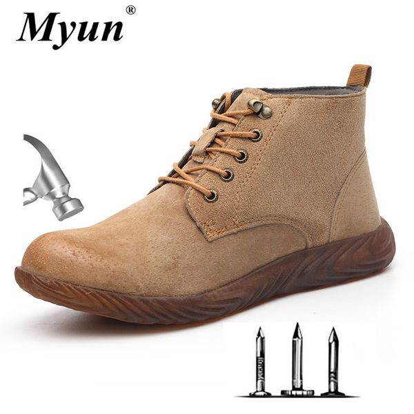 high-quality men's high breathable suede steel toe anti smash protective work shoes boots men puncture proof safety shoes, Black
high-quality men's high breathable suede steel toe anti smash protective work shoes boots men puncture proof safety shoes, Black