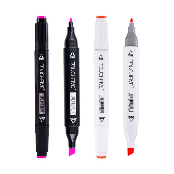 1 Pcs Single Art Marker Black White Acrylic Dual Head Alcohol Based Sketch Markers Pen Manga Drawing Pens Art Supplies