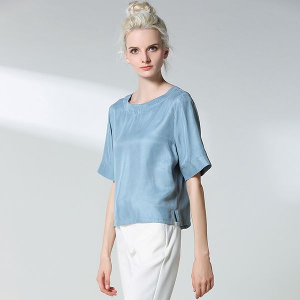 woman o-neck 30% silk shirts female summer hedging loose thin breathable blouse lady spring chemise la camisa arriba top, White
woman o-neck 30% silk shirts female summer hedging loose thin breathable blouse lady spring chemise la camisa arriba top, White