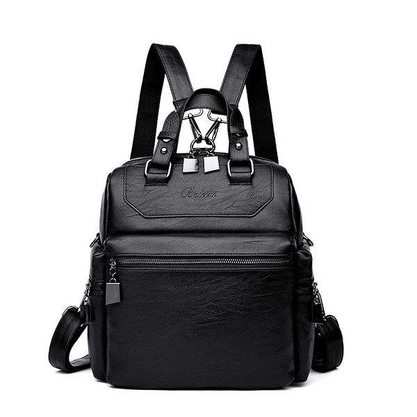 multi-functional backpack women's bag retro soft pu leather casual backpack youth shopping small bookbag 
multi-functional backpack women's bag retro soft pu leather casual backpack youth shopping small bookbag