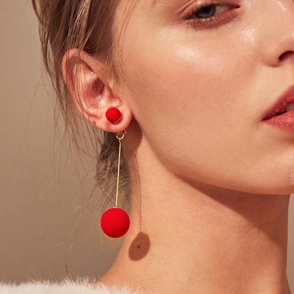 fashion plush ball drop earrings for women korean velvet round tassel long earring gift jewelry drop shipping, Silver
fashion plush ball drop earrings for women korean velvet round tassel long earring gift jewelry drop shipping, Silver