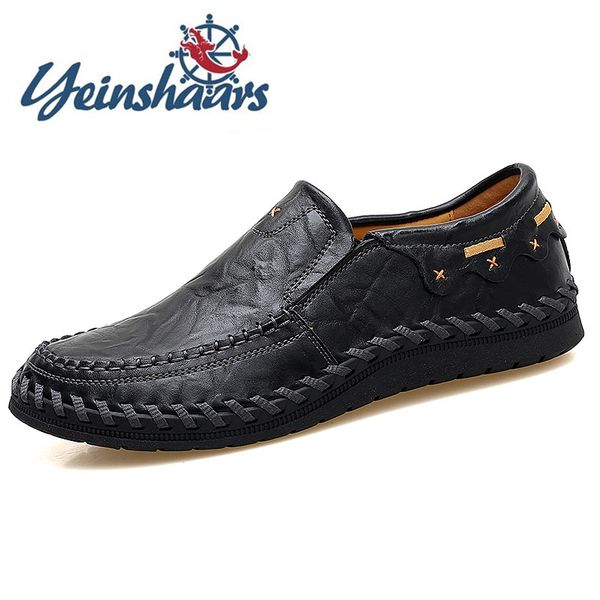 men loafers casual natural leather shoes formal dress shoe elegant suit shoes slip on flat classic fashion big size, Black
men loafers casual natural leather shoes formal dress shoe elegant suit shoes slip on flat classic fashion big size, Black