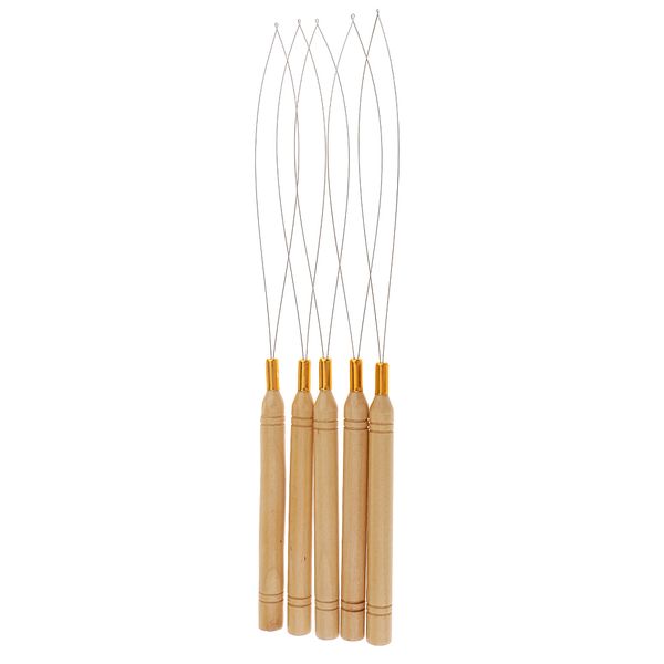 5pcs/set wooden hair extensions loop needle threader wire pulling hook tool for beads and feathers
5pcs/set wooden hair extensions loop needle threader wire pulling hook tool for beads and feathers
