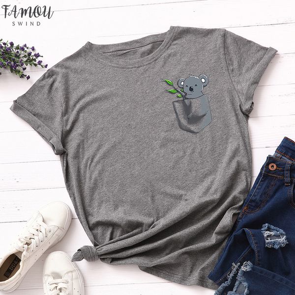 women t shirt graphic tees cotton t shirts streetwear oversized clothes short sleeve plus size koala print funny shirt, White
women t shirt graphic tees cotton t shirts streetwear oversized clothes short sleeve plus size koala print funny shirt, White