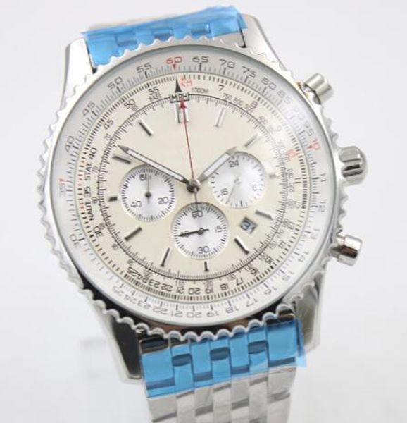 multifunctional outdoor man watch navitimer 46mm chronograph quartz rotatable slide rule bezel white dial br1884 chronometer mens watch, Slivery;brown
multifunctional outdoor man watch navitimer 46mm chronograph quartz rotatable slide rule bezel white dial br1884 chronometer mens watch, Slivery;brown