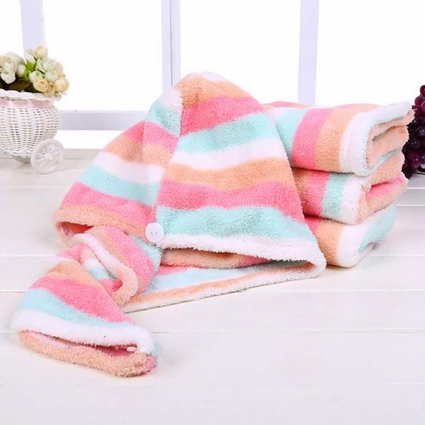 women quick-dry colorful rainbow stripes hair towel turban hair hat wrapped towel bath beach towels bathroom accessories
women quick-dry colorful rainbow stripes hair towel turban hair hat wrapped towel bath beach towels bathroom accessories