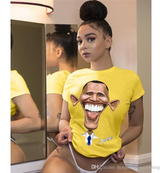 obama print o neck womens tshirts short sleeve funny character womens female clothing, White
obama print o neck womens tshirts short sleeve funny character womens female clothing, White