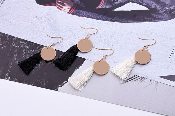 wholesale simple sweet earrings black and white small round individual new tassel earrings wholesale, Silver
wholesale simple sweet earrings black and white small round individual new tassel earrings wholesale, Silver