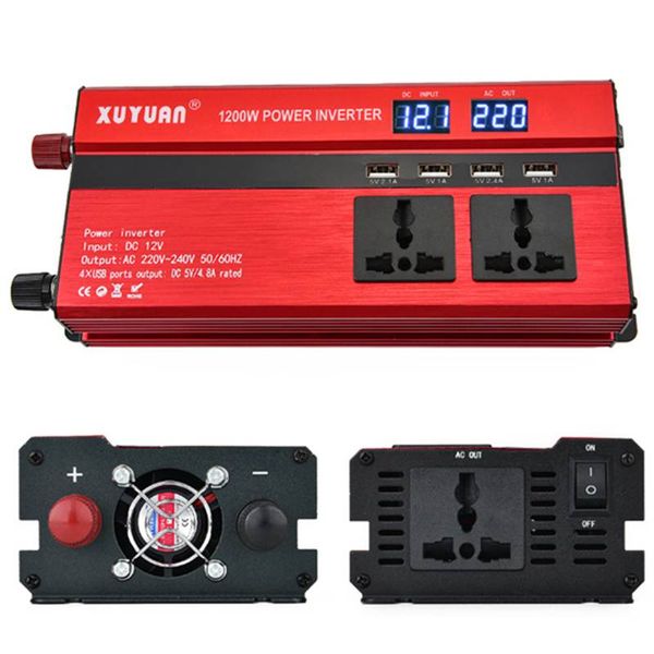 1200w car led inverter 12v 220v converter dc 12v to 220v 4 usb ports charger veicular car power inverter dual display inversor
1200w car led inverter 12v 220v converter dc 12v to 220v 4 usb ports charger veicular car power inverter dual display inversor