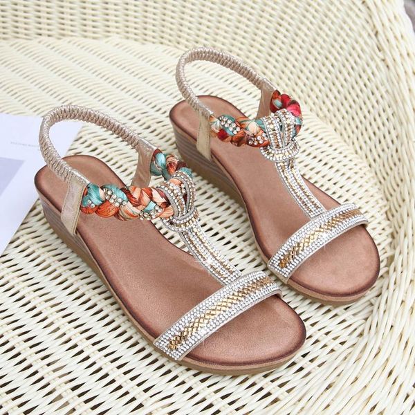 women sandals wedges beach open toe rhinestone hollow soft platform sandals leisure shoe low heels walking scarpe donna, Black
women sandals wedges beach open toe rhinestone hollow soft platform sandals leisure shoe low heels walking scarpe donna, Black