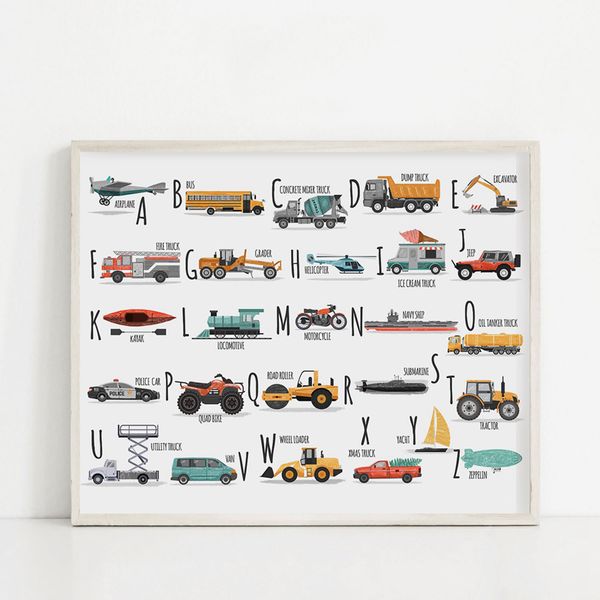 home decoration canvas painting hd pictures wall art printed car alphabet nordic style simple modular poster for children room
home decoration canvas painting hd pictures wall art printed car alphabet nordic style simple modular poster for children room