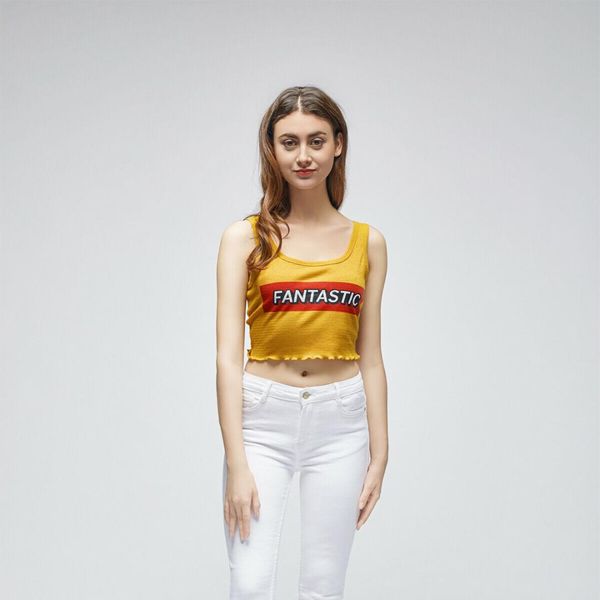 women casual tank vest sleeveless summer crop ladies casual knitted letter printed cami, White
women casual tank vest sleeveless summer crop ladies casual knitted letter printed cami, White