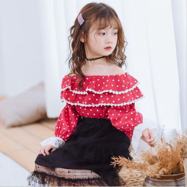 2019 korean style girls dots ruffles shirt fashion autumn cotton girls blouse 2-7t c152, White;black
2019 korean style girls dots ruffles shirt fashion autumn cotton girls blouse 2-7t c152, White;black