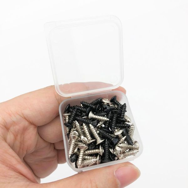 60 pieces guitar screws with plastic storage box for electric pickguard back plate mount diy luthier tool 12 * 3 mm
60 pieces guitar screws with plastic storage box for electric pickguard back plate mount diy luthier tool 12 * 3 mm
