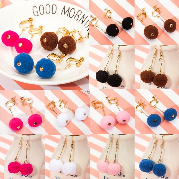 simple handmade plush ball long earrings female joker ear hook dangle ear stud hooked pendant eardrop ear clip statement jewelry 6colors, Silver
simple handmade plush ball long earrings female joker ear hook dangle ear stud hooked pendant eardrop ear clip statement jewelry 6colors, Silver