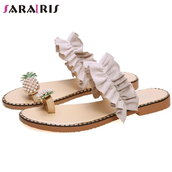 sarairis прохладный украшения флип-флоп женщины summer casual низкий каблук скольжения тапочки дамы лето сладкий оборками обувь, Black
sarairis прохладный украшения флип-флоп женщины summer casual низкий каблук скольжения тапочки дамы лето сладкий оборками обувь, Black