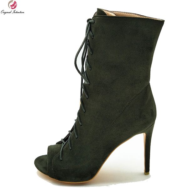 original intention high-quality women mid-calf boots nice peep toe thin high heels boots army green shoes woman us size 4-10.5, Black
original intention high-quality women mid-calf boots nice peep toe thin high heels boots army green shoes woman us size 4-10.5, Black
