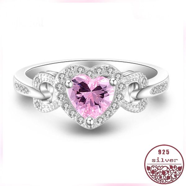 925 sterling silver pink romantic crystal fashion light heart-shaped micro inlaid proposal women mature love wedding ring, Golden;silver
925 sterling silver pink romantic crystal fashion light heart-shaped micro inlaid proposal women mature love wedding ring, Golden;silver
