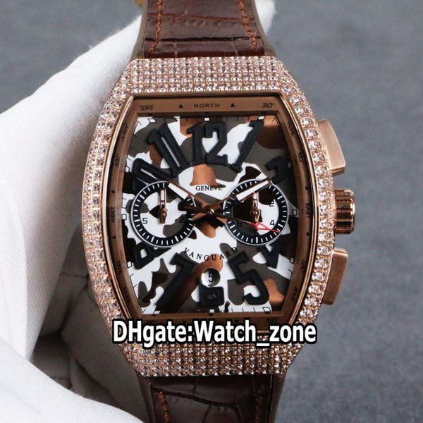 new men's collection vanguard v 45 cc dt camou mc nr camouflage dial quartz chronograph mens watch rose gold diamond bezel brown leathe, Slivery;brown
new men's collection vanguard v 45 cc dt camou mc nr camouflage dial quartz chronograph mens watch rose gold diamond bezel brown leathe, Slivery;brown