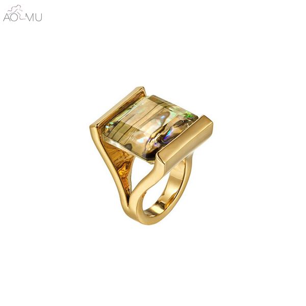 aomu creative fashion design gold metal colorful shell stone geometric square finger ring for women wedding party jewelry gift, Silver
aomu creative fashion design gold metal colorful shell stone geometric square finger ring for women wedding party jewelry gift, Silver