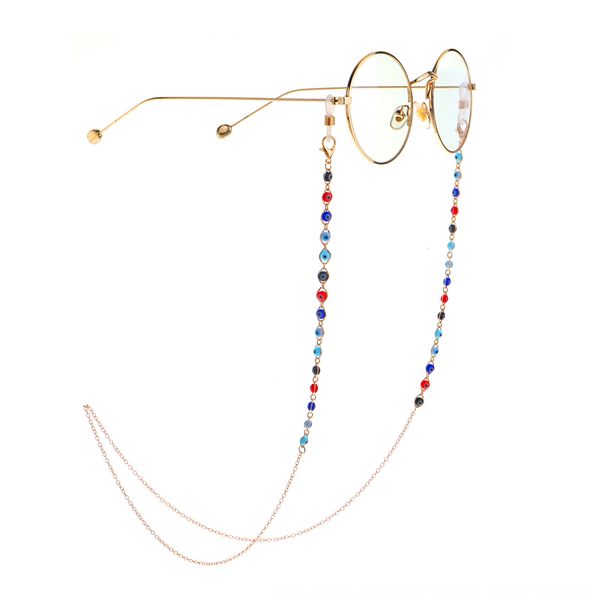 simple eyes thousands of flowers handmade chain sun handmade sun glasses with metal glasses chain, Blue 
simple eyes thousands of flowers handmade chain sun handmade sun glasses with metal glasses chain, Blue