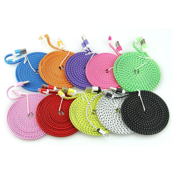 100pcs/lot 1m 2m 3m fabric nylon flat braided woven usb data sync charger cable charging cord line for mobile phone cables 3ft 6ft 10ft
100pcs/lot 1m 2m 3m fabric nylon flat braided woven usb data sync charger cable charging cord line for mobile phone cables 3ft 6ft 10ft