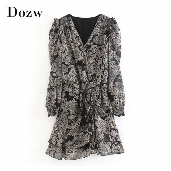 casual dresses lady v neck print ruffles long sleeve women elegant mini dress bandage fashion chiffon beach female robe femme, Black;gray
casual dresses lady v neck print ruffles long sleeve women elegant mini dress bandage fashion chiffon beach female robe femme, Black;gray