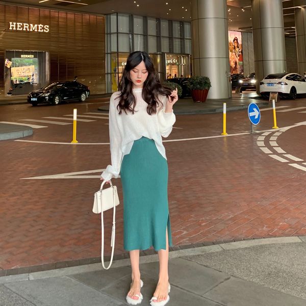 high waist skirt winter midi long autumn split long skirt solid knee length women's female ladies korean style clothing bottoms, Black
high waist skirt winter midi long autumn split long skirt solid knee length women's female ladies korean style clothing bottoms, Black