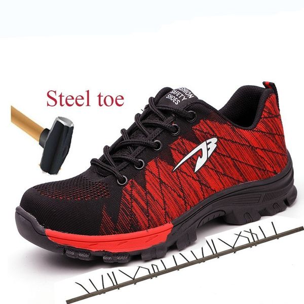 men's industrial & construction steel toe work shoes breathable mesh men army safety boots shoes puncture proof, Black
men's industrial & construction steel toe work shoes breathable mesh men army safety boots shoes puncture proof, Black