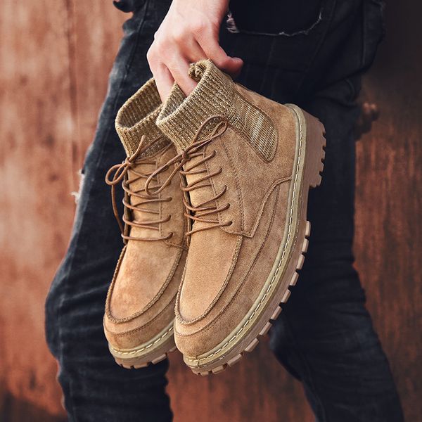 2019 socks boots lace up suede shoes men autumn and winter boots shoes men warm rubber sneakers outdoor l11-83, Black
2019 socks boots lace up suede shoes men autumn and winter boots shoes men warm rubber sneakers outdoor l11-83, Black