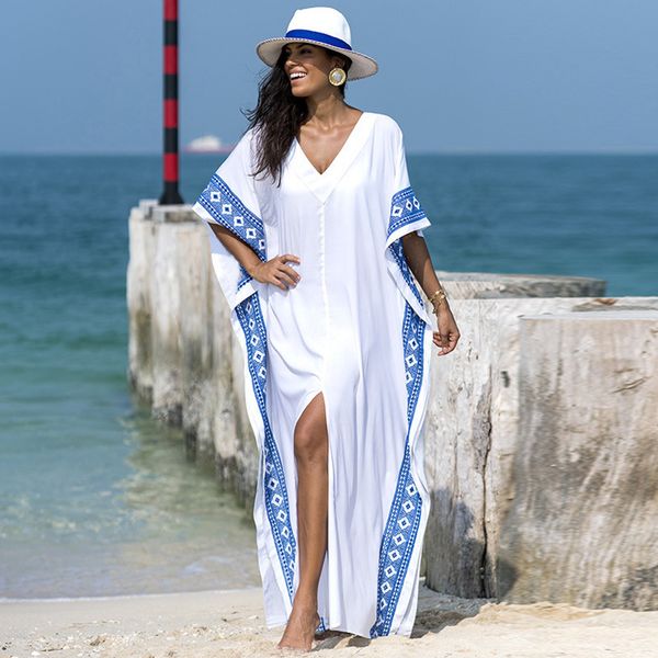 gown, new cross-border holiday dress, long skirt, loose beach sunscreen swimming jacket for women in europe and america, Blue;gray
gown, new cross-border holiday dress, long skirt, loose beach sunscreen swimming jacket for women in europe and america, Blue;gray