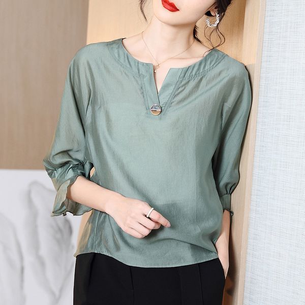 short and half immortal loose summer's shirt immortal super women's sleeved chiffon versatile bottoming blouse mgpbi
short and half immortal loose summer's shirt immortal super women's sleeved chiffon versatile bottoming blouse mgpbi