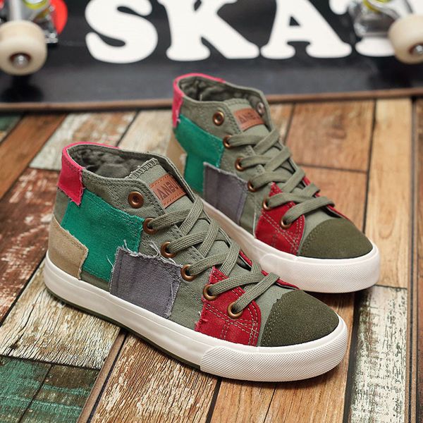 women casual shoes women canvas shoes all match fashion colorant high lacing flat bottom vintage denim, Black
women casual shoes women canvas shoes all match fashion colorant high lacing flat bottom vintage denim, Black